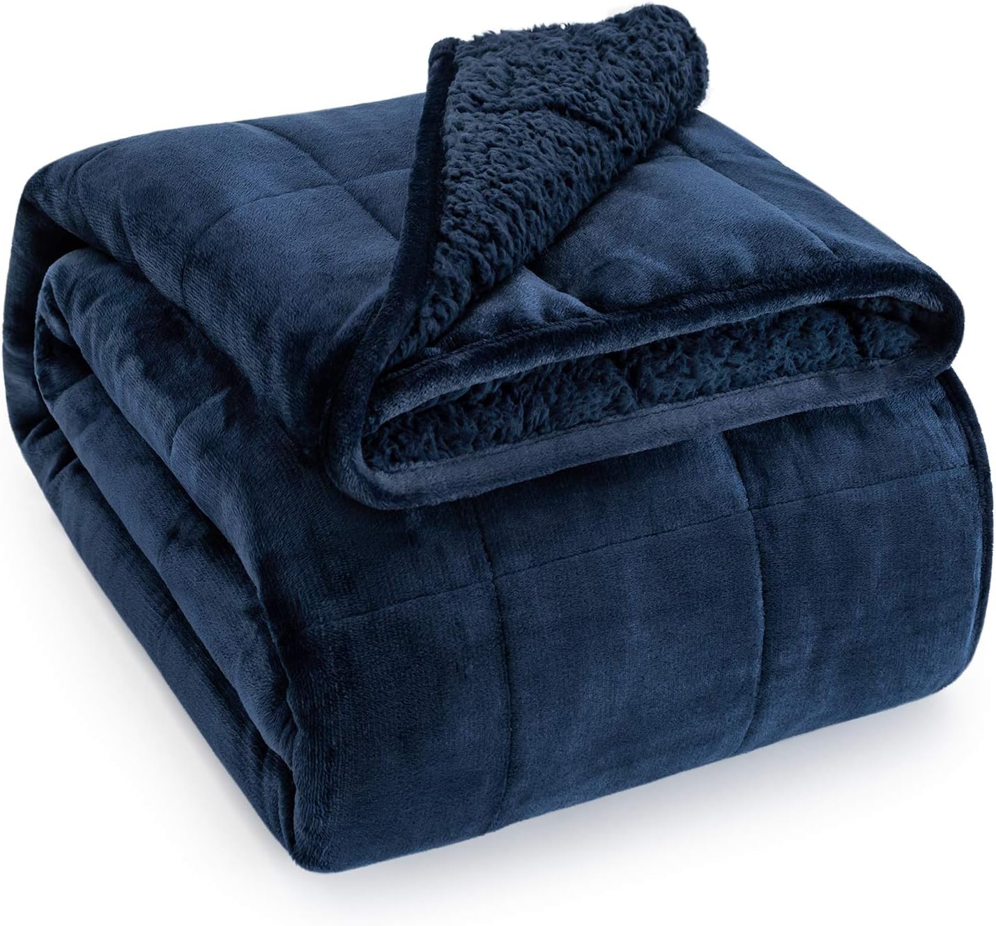 Wemore Sherpa Fleece Weighted Blanket for Cozy Sleep Comfort
