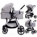 2-in-1 Baby Stroller - Folding Reversible Seat Pram for Newborns