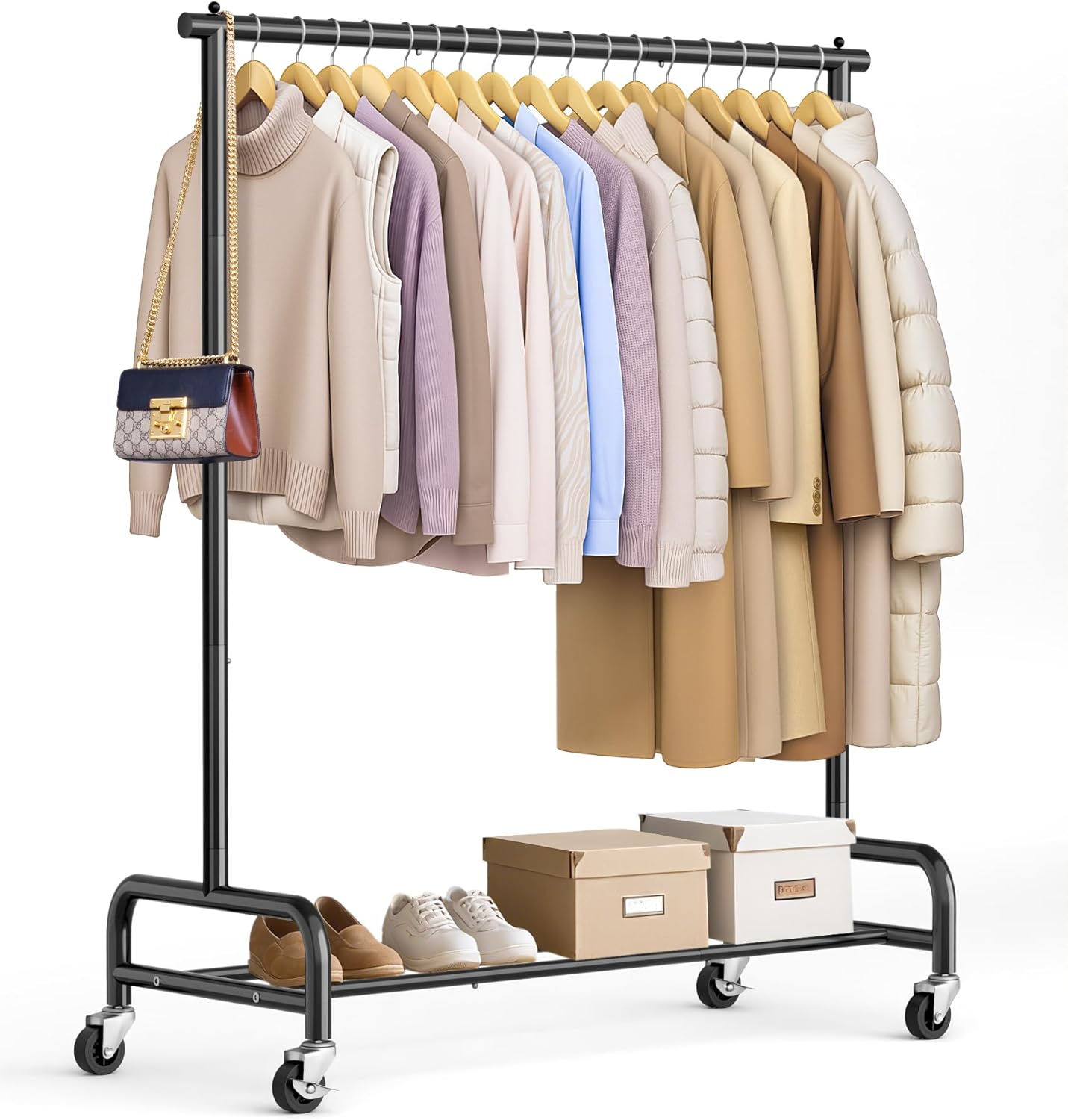 Heavy Duty Clothing Rack for Hanging Clothes - 43 in Wide