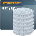 POWERTEC 2-1/2 Inch x 50 Feet Flexible Dust Collection Hose