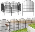 Metal Garden Fence 28in x 18.7ft - Durable No Dig Dog Border