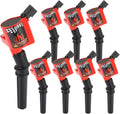 DG508 Ignition Coil Pack Set of 8 Compatible for Ford V8 - Curved Boot