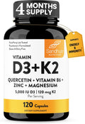 Vitamin D3 K2 Magnesium 5000 IU Capsules - Daily Immune & Bone Support
