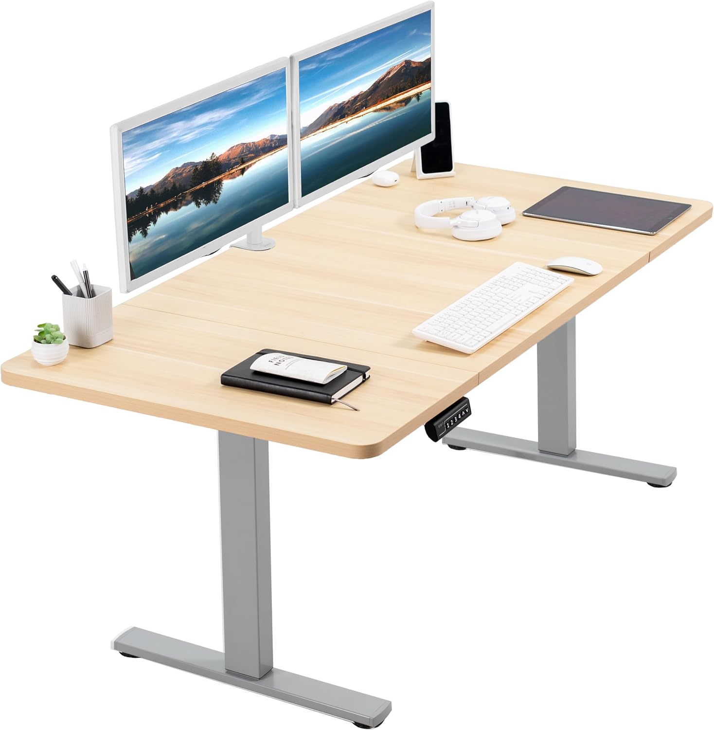 VIVO Electric Standing Desk with Memory Height Adjustment Features