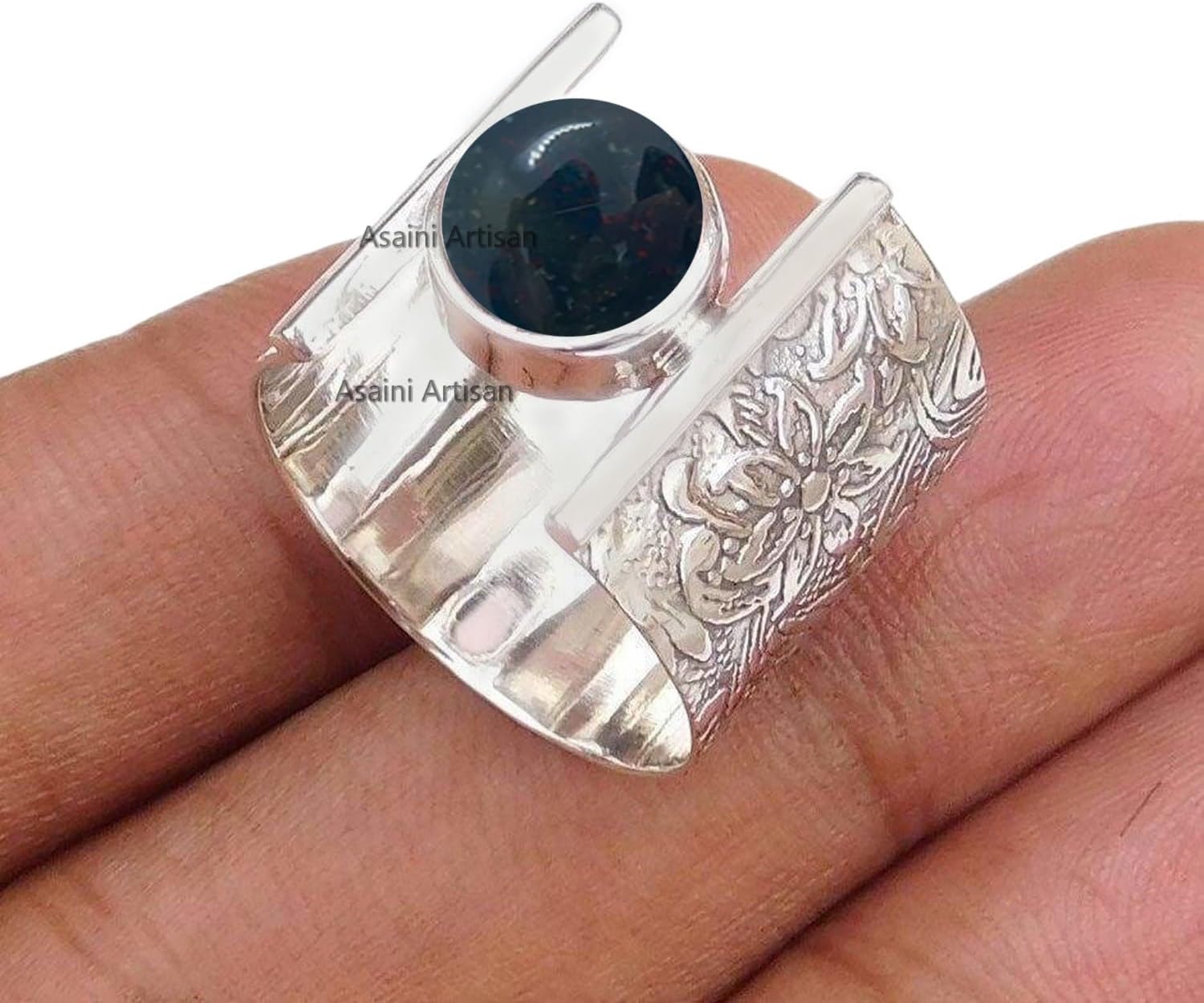 7MM Round Gemstone Sterling Silver Gift Ring for Women