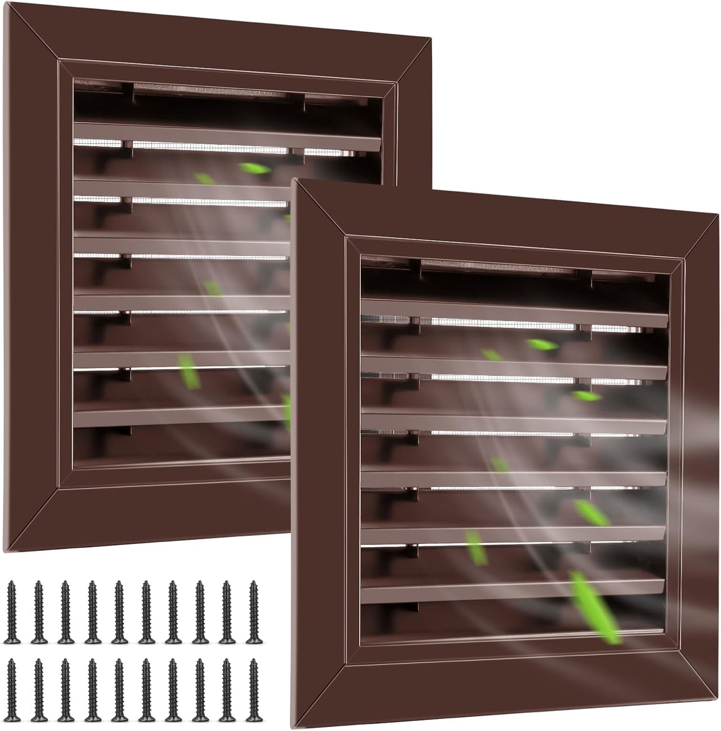 Gisafai 12in x 12in Gable Vent Aluminum Alloy Wall Vents for Homes