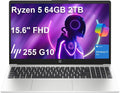 HP 255 G10 Business Laptop with Ryzen 5 and 64GB RAM for Work