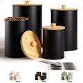 Kitchen Canisters for Countertop Set of 4 - Large Airtight Chalkboard