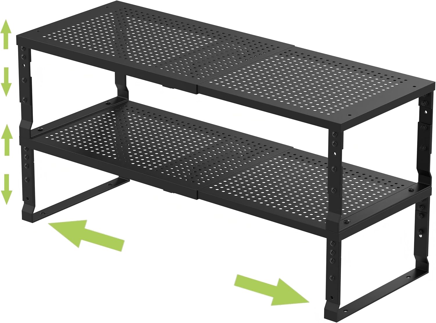 Expandable Adjustable Stackable Kitchen Organizer for Spice Racks