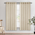 MIULEE Linen Curtains 72 in Length 2 Panels - Semi Sheer Privacy