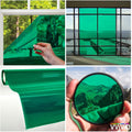 Transparent Colorful Vinyl Window Tinting Sheets 6ft x 4.9ft - Green