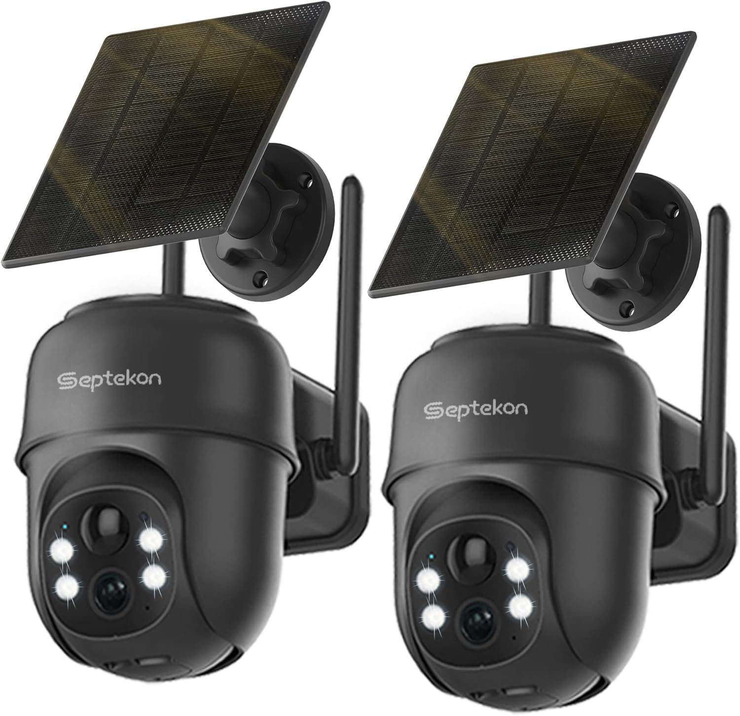 Septekon 2K Solar Security Cameras - Wireless Spotlight Technology
