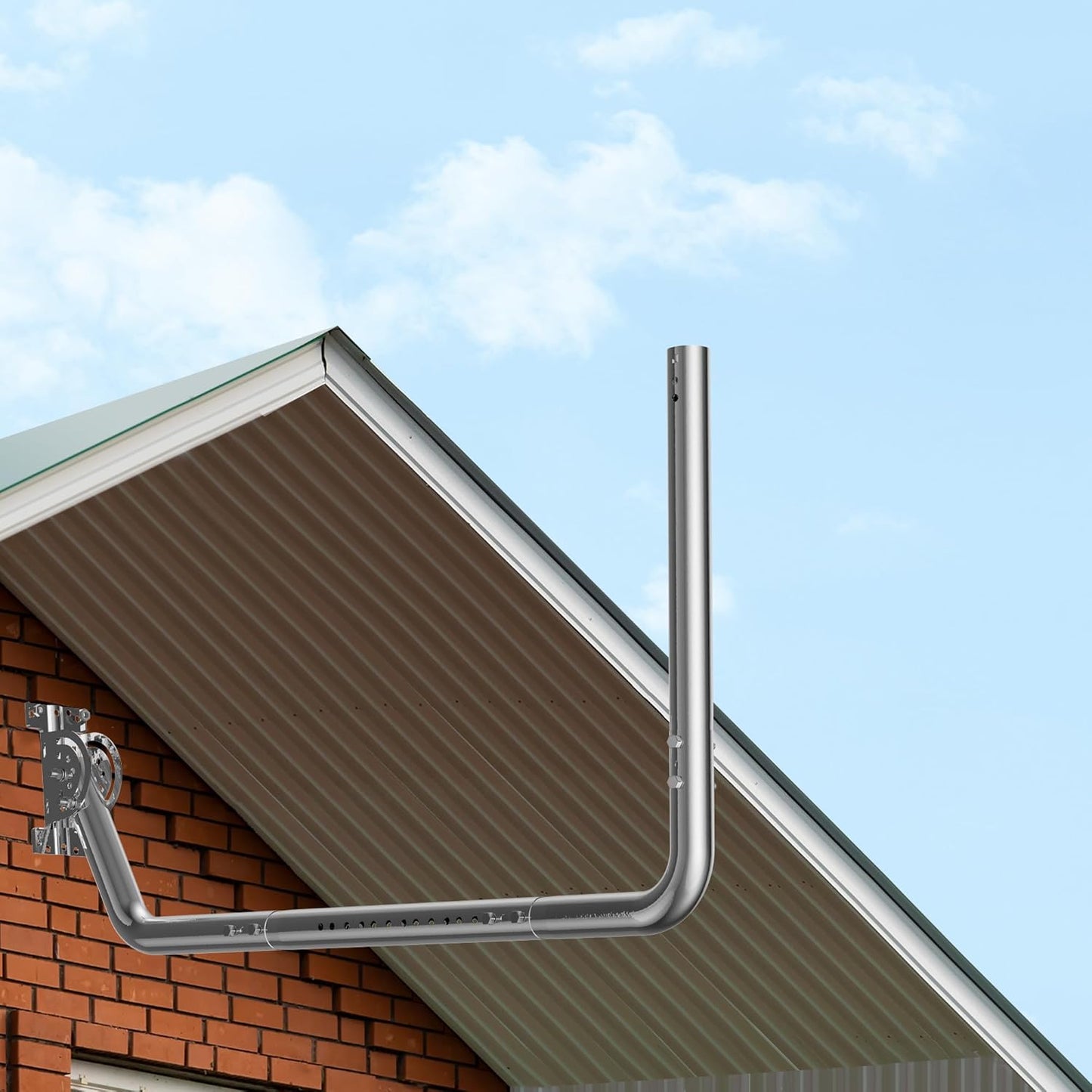 Antenna Mount for Long Wall - Durable Stainless Steel Kit