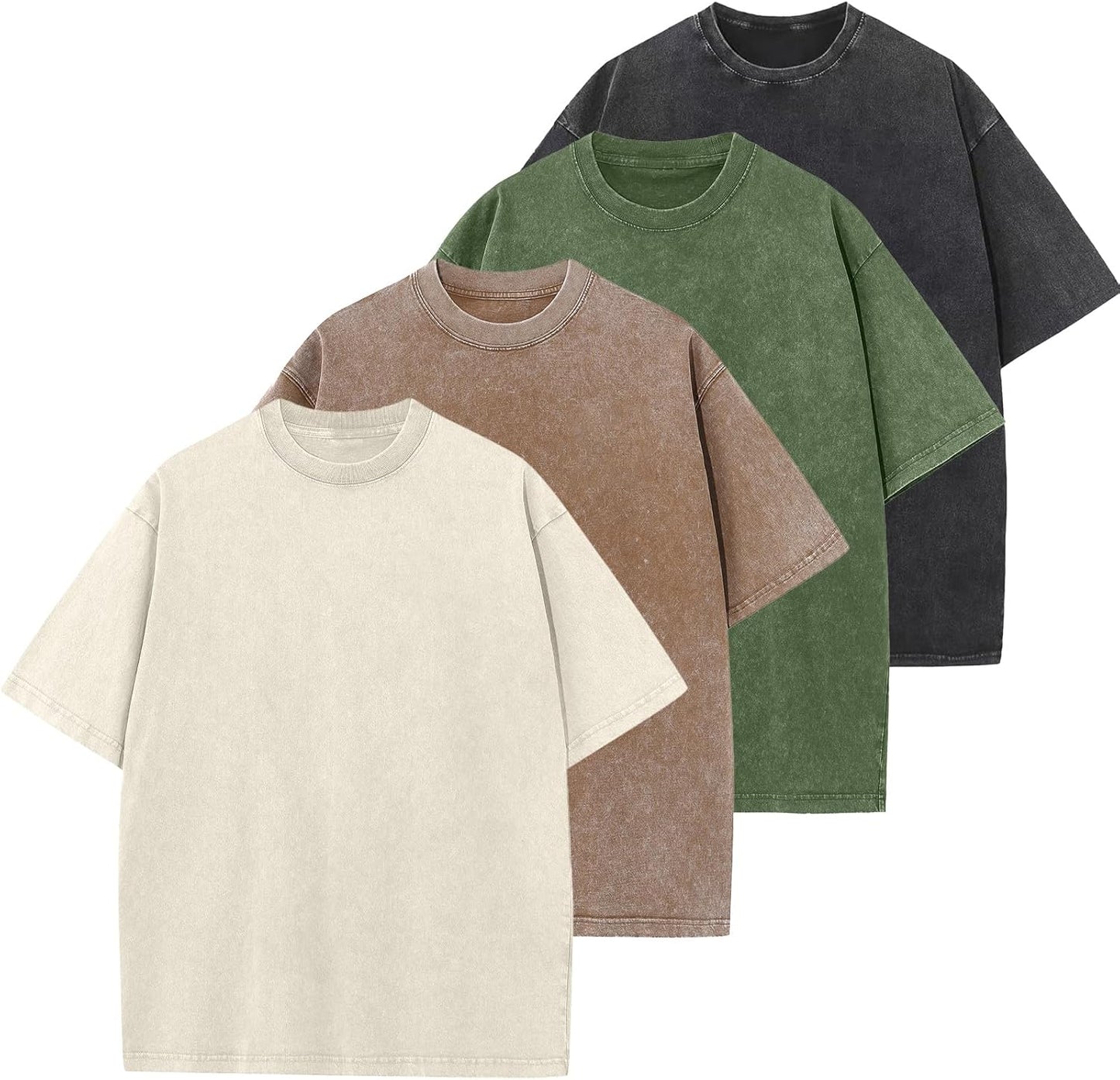 Men's Oversized Cotton T-Shirts for Casual Vintage Style