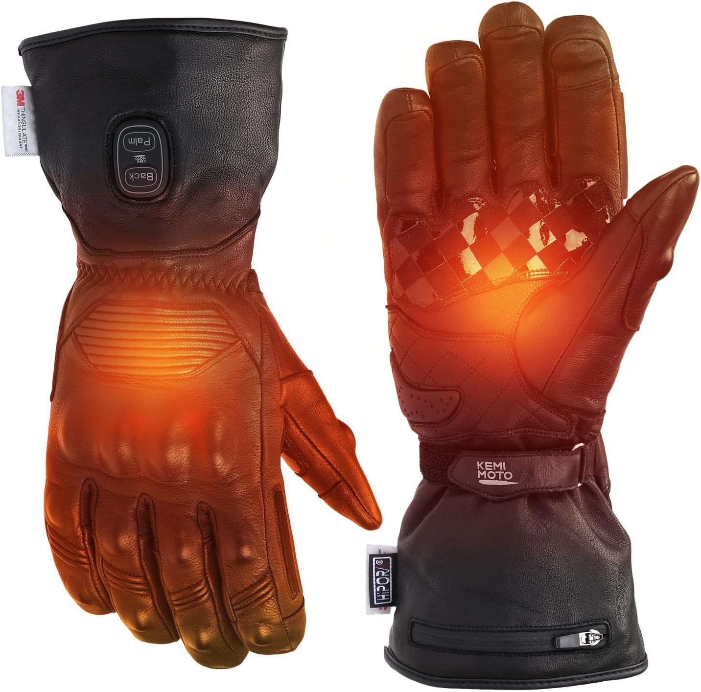 KEMIMOTO Heated Motorcycle Gloves with Touchscreen and Safety