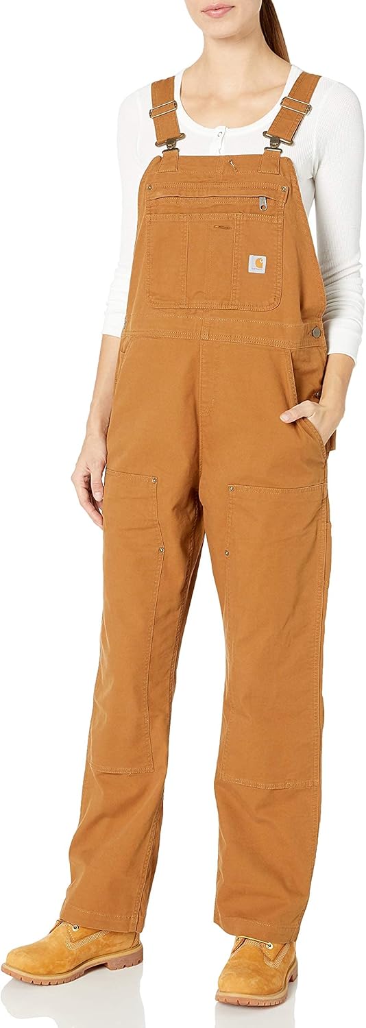 Carhartt Women's Crawford Double Front Bib Overalls for Comfort