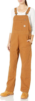 Women's Rugged Flex Loose Fit Canvas Bib Overall - Flexible Movement