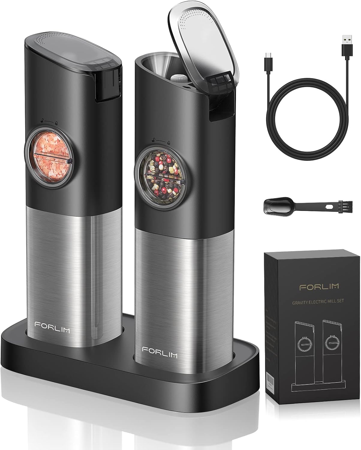 FORLIM Gravity Electric Salt and Pepper Grinder Set Review