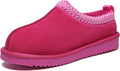 Womens Fuzzy Slippers Genuine Suede Mini Boots - Cozy Warm Meik