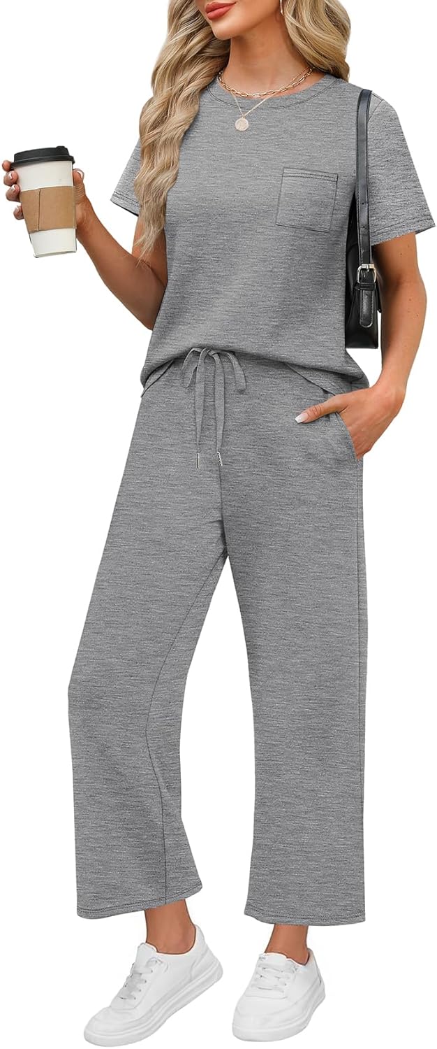 WIHOLL 2 Piece Sets for Women Casual Summer Travel Outfits