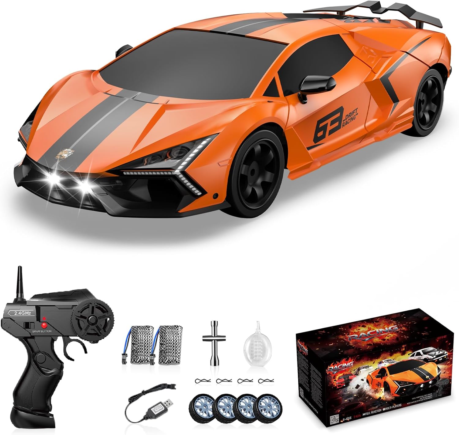 RC Drift Car 2.4GHz 1:16 Remote Control High Speed Vehicle