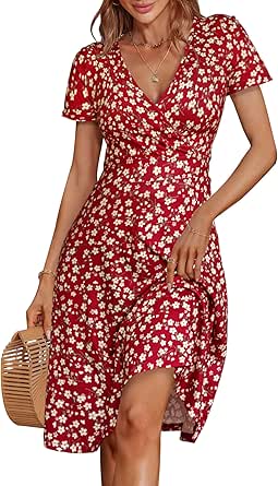 MSBASIC Summer Dresses for Women 2024 Casual Midi Sundresses