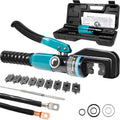 10 Tons Hydraulic Crimping Tool with 9 Dies - Heavy Duty Crimper
