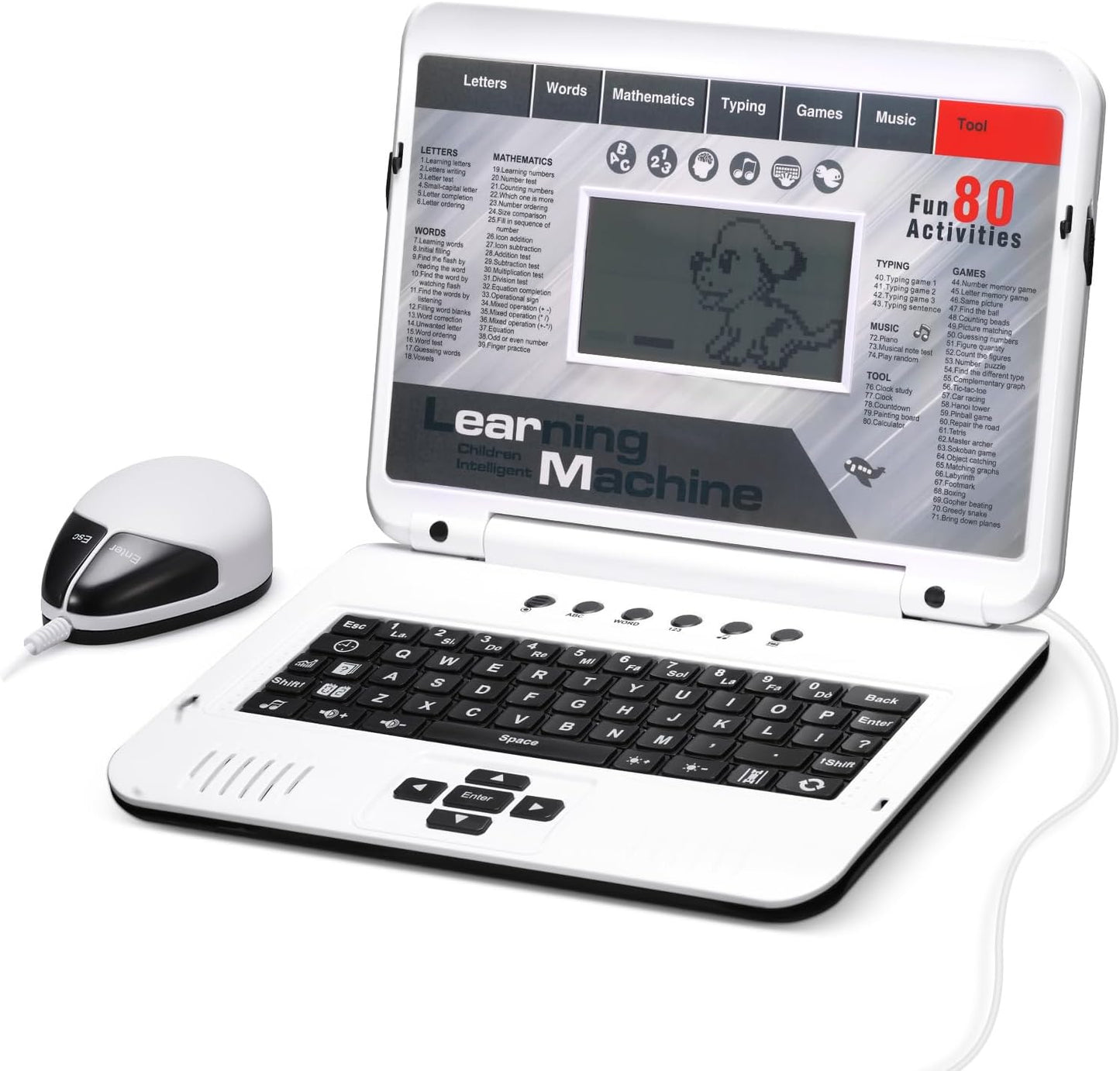 LESHITIAN Kids Laptop - 80 Learning Modes for Fun Education