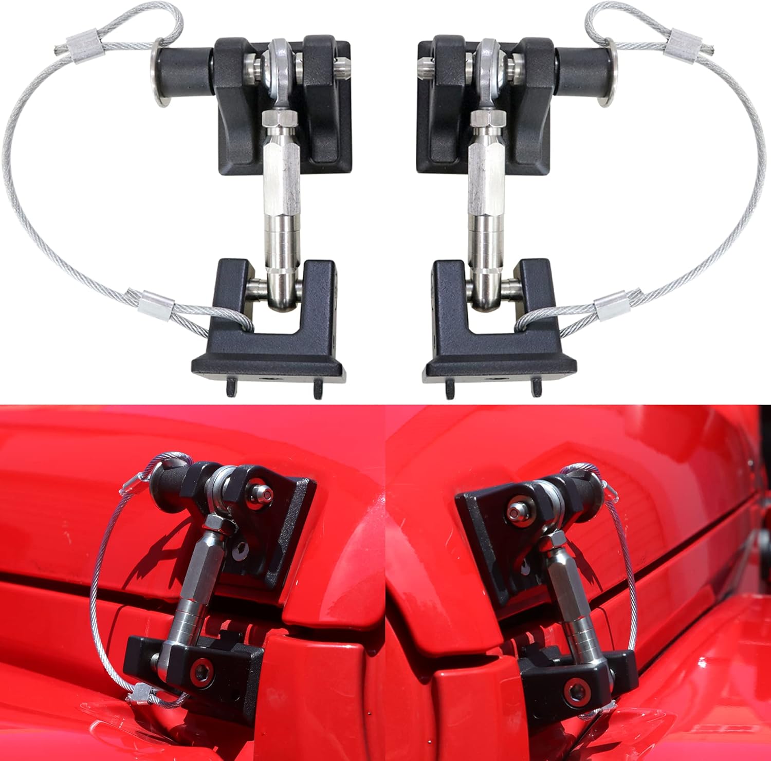 Locking Hood Latches for Jeep Wrangler JL & Gladiator JT Models