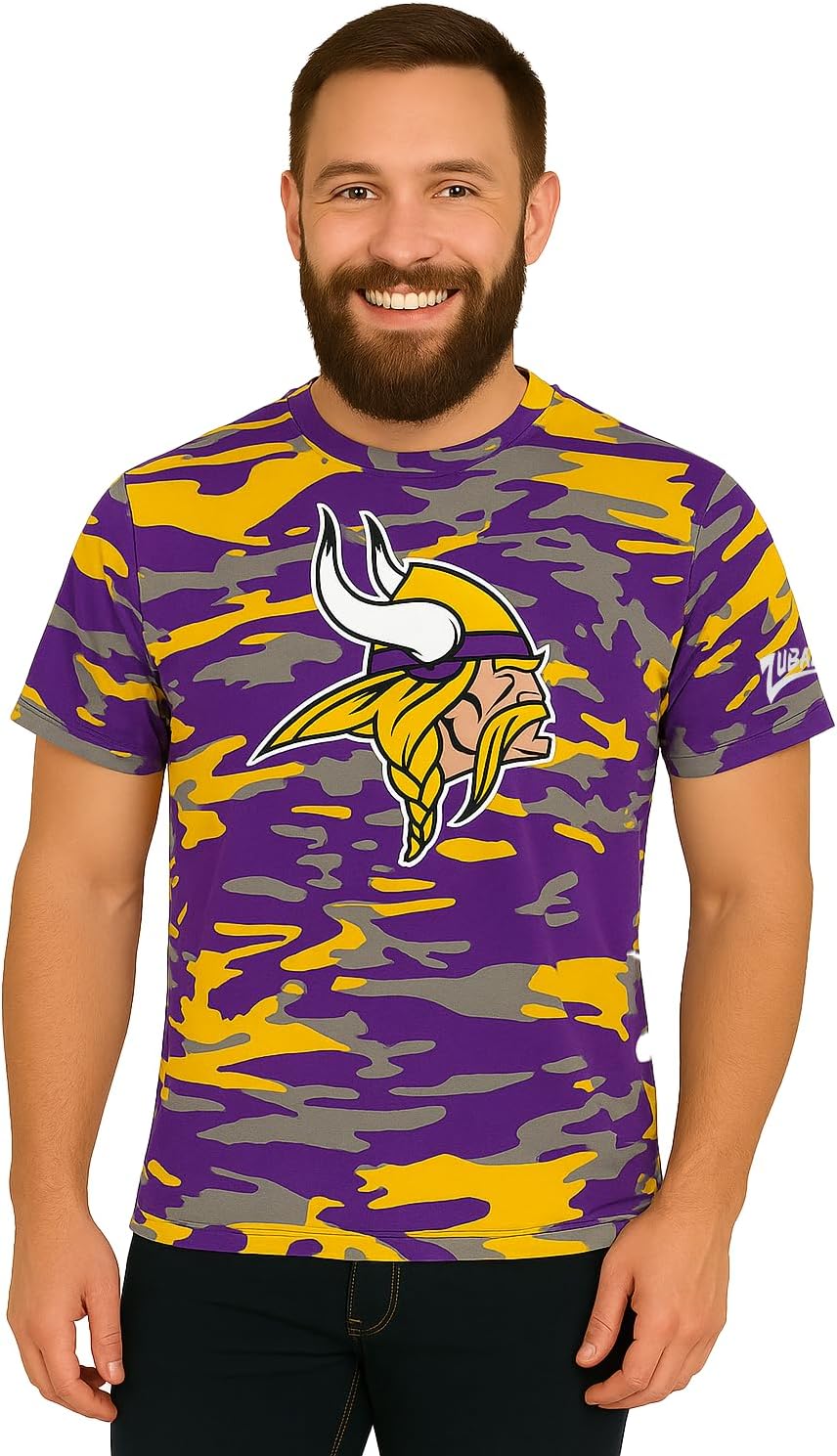 Zubaz NFL Teams Men's Short Sleeve Graphic T-Shirt for Fans