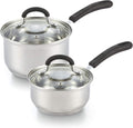 Cook N Home Stainless Steel Saucepan Set for Versatile Cooking
