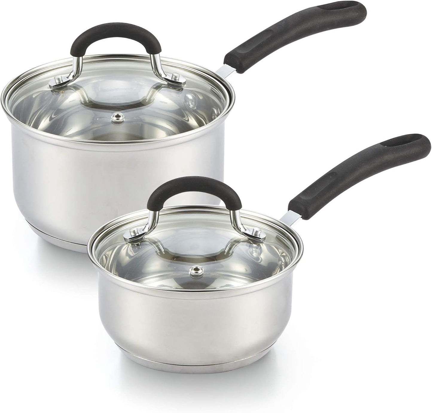 Cook N Home Stainless Steel Saucepan Set for Versatile Cooking