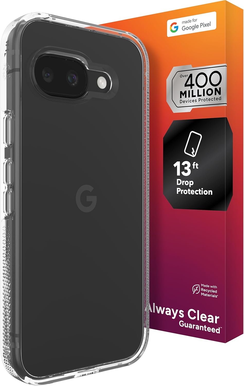 ZAGG Crystal Palace Case for Google Pixel 9a - Slim & Clear