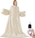 Heated Wearable Electric Blanket with Sleeves & Foot Pocket