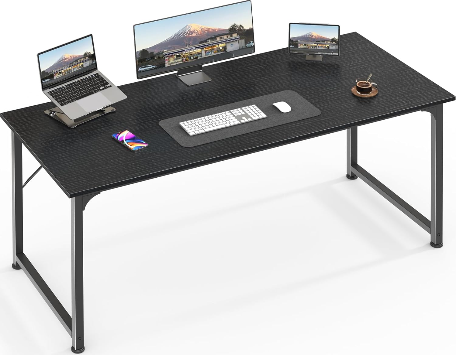 Huuger 55 Inch Computer Desk for Home Office and Gaming