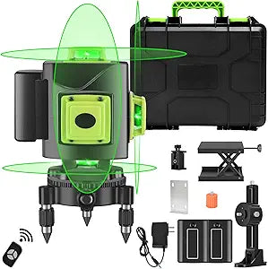 Laser Level 4D Green Cross Line Tool for Construction Projects