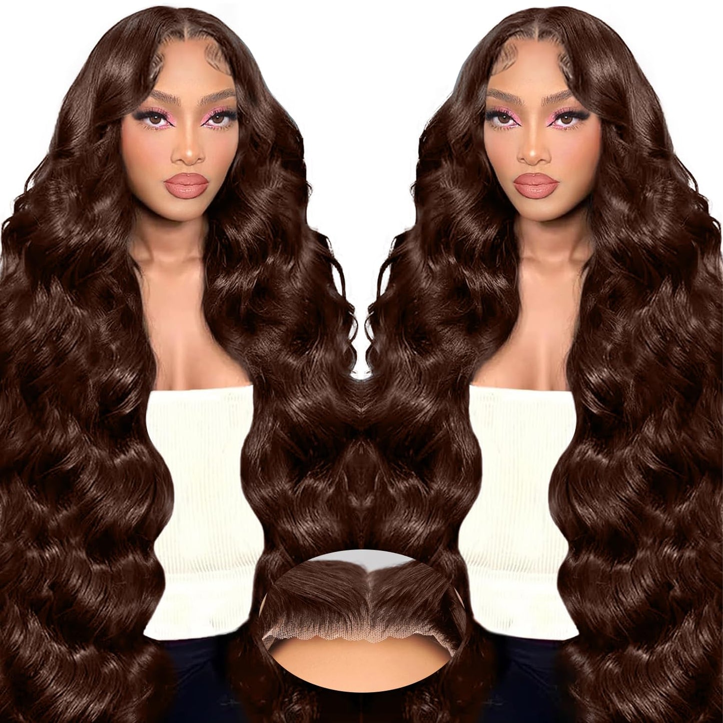 Chocolate Brown Lace Front Wig Human Hair for All Occasions