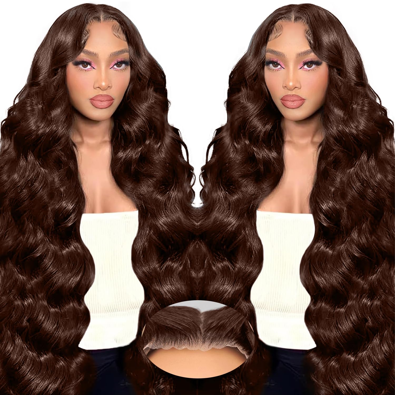 Chocolate Brown Lace Front Wig Human Hair for All Occasions