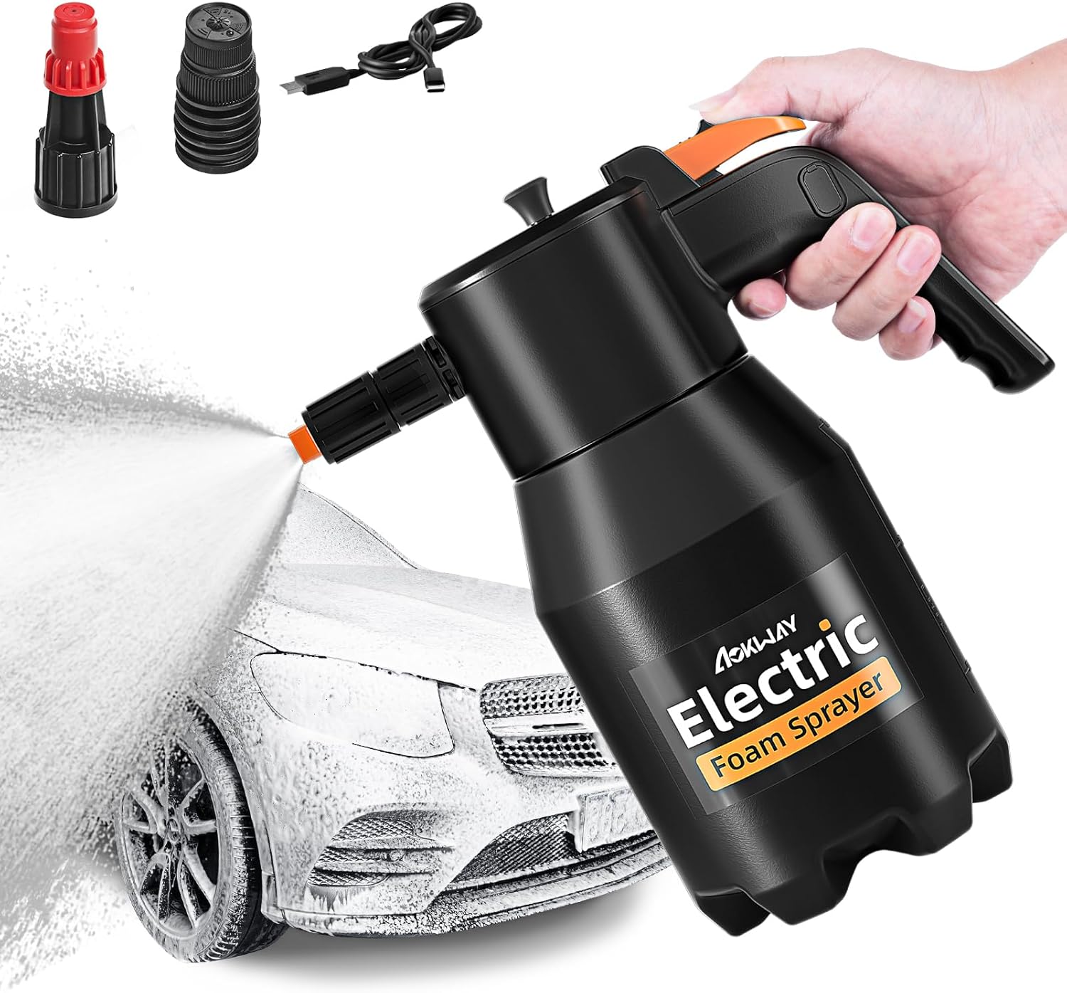 Cordless Electric Foam Sprayer Car Wash Kit for Easy Cleaning