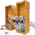 Custom 12ft Extra Large Wooden Piggy Bank (Laser Engraved Name) - Big