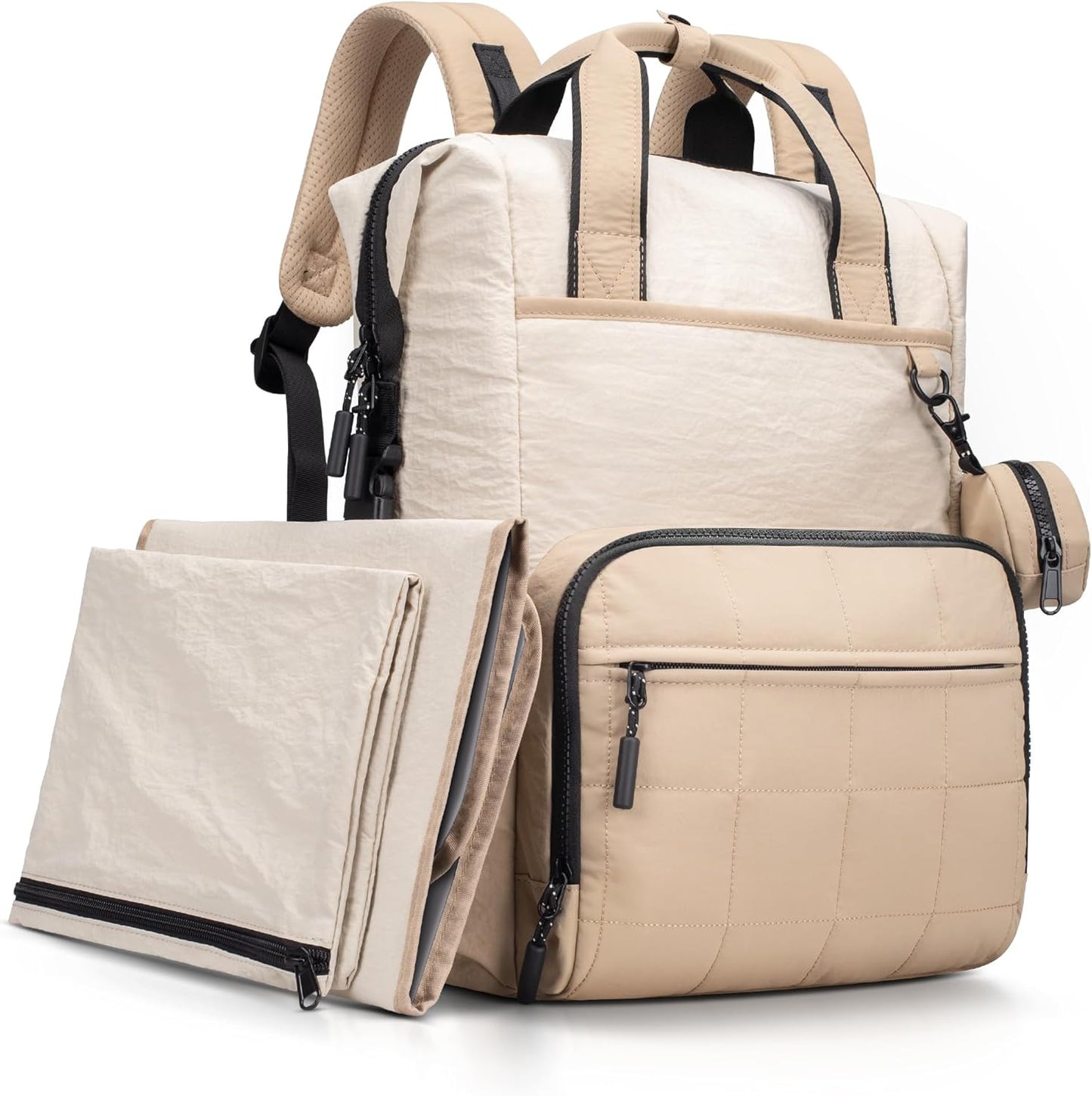VONAL Diaper Bag Backpack with Changing Station for Parents