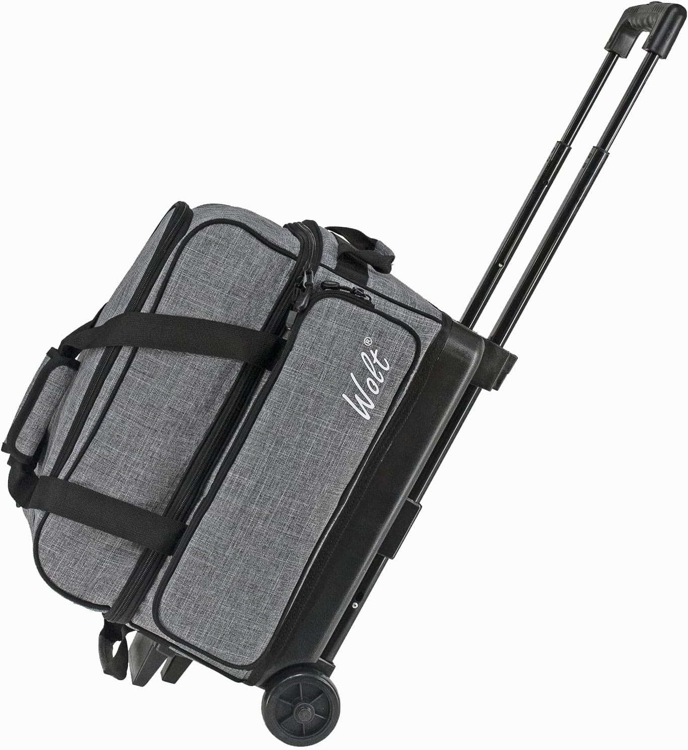 WOLT Double Roller 2 Ball Bowling Bag with Shoe Compartment