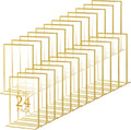 4 x 6 Gold Acrylic Sign Holder - Clear Double Sided Display