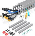 Open Slot Wire Duct Kit 62.8in 4-Pack - Under Desk Cable Raceway