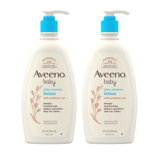 Aveeno Baby Daily Moisture Lotion, Gentle Hydration for Sensitive Skin