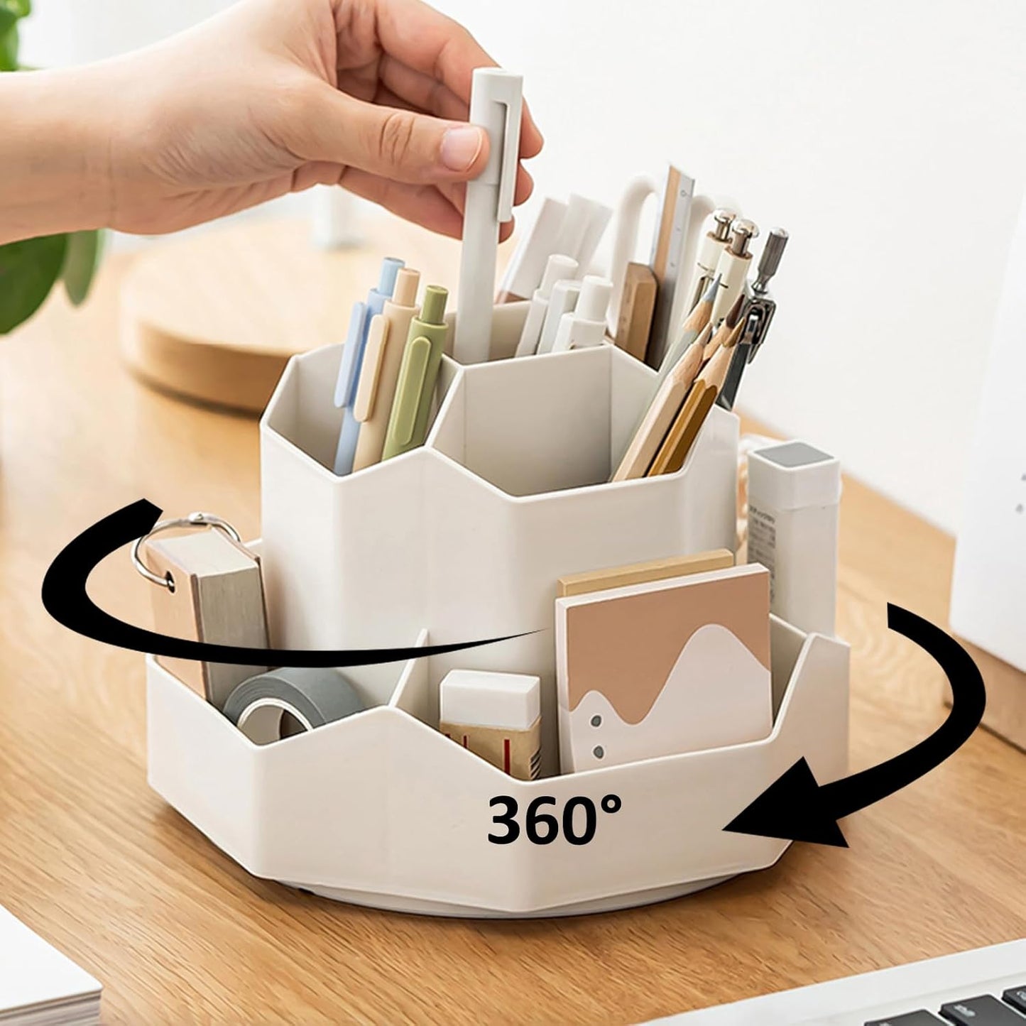 360 Rotating Desk Organizer for Stylish Organization!