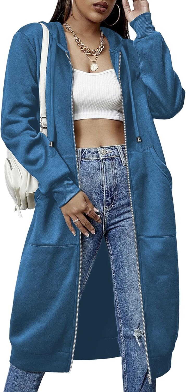 ELESOL Women Casual Zip Up Fleece Hoodies for All Seasons