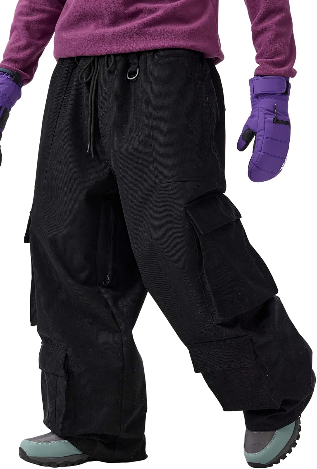 GSOU SNOW Baggy Cargo Snow Pants - Stay Comfy on the Slopes!