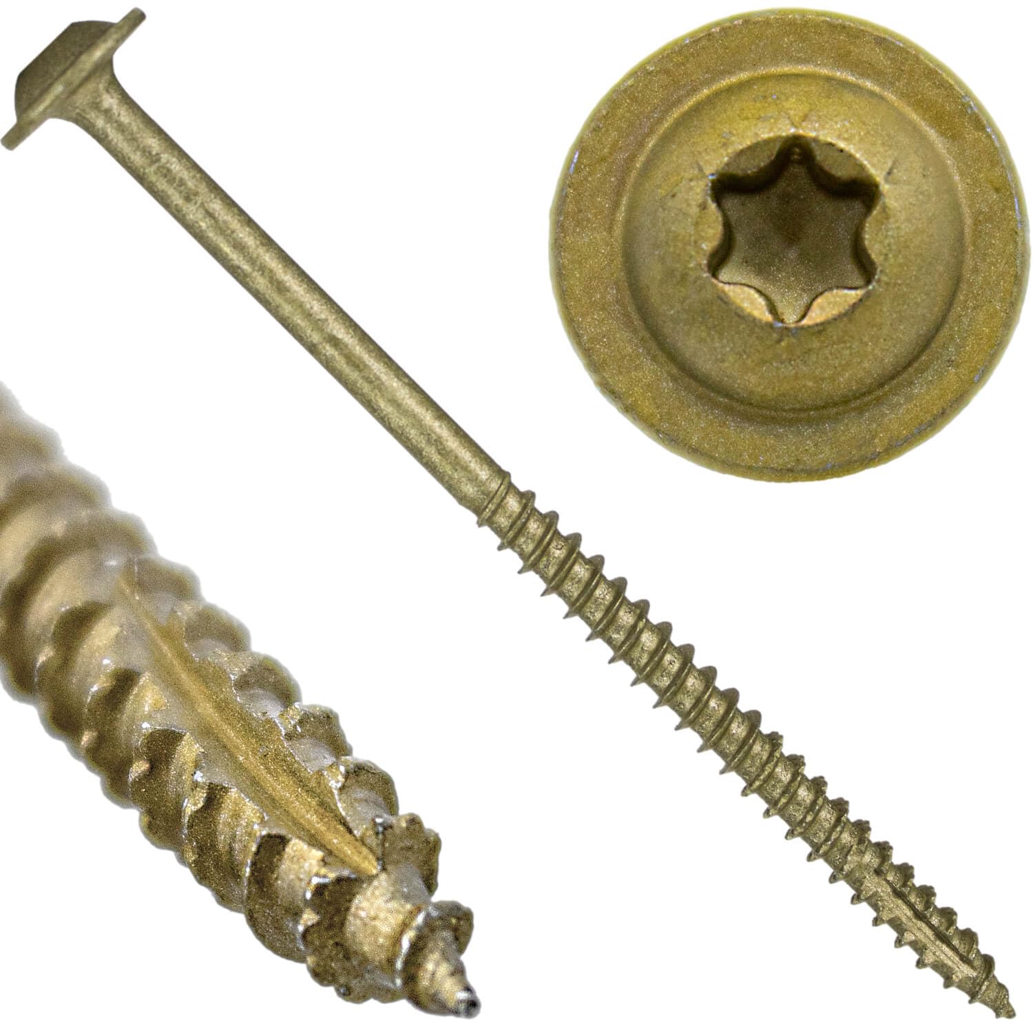 10 x 3-1/2 Inch Modified Truss Head Cabinet Wood Screws