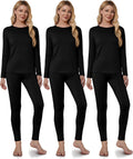 Women Thermal Underwear 3-Set Long Sleeve Base Layer - Fleece Lined